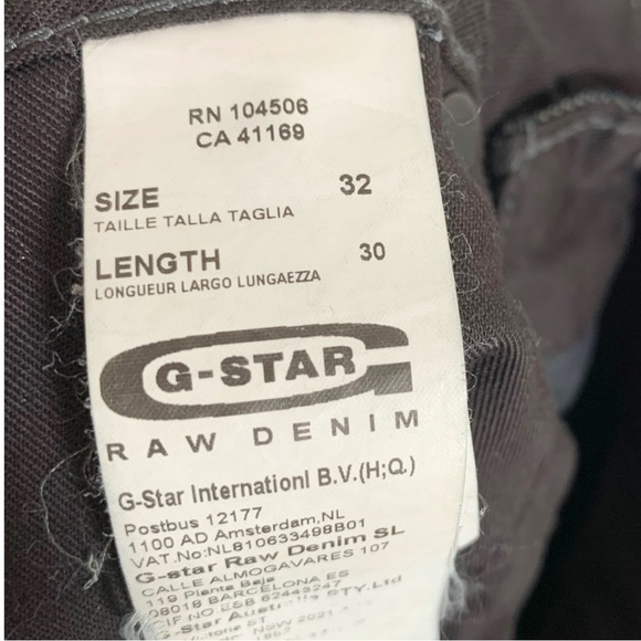 G Star Raw Elwood Custom Straight Leg Jeans Size 32 - Picture 8 of 8